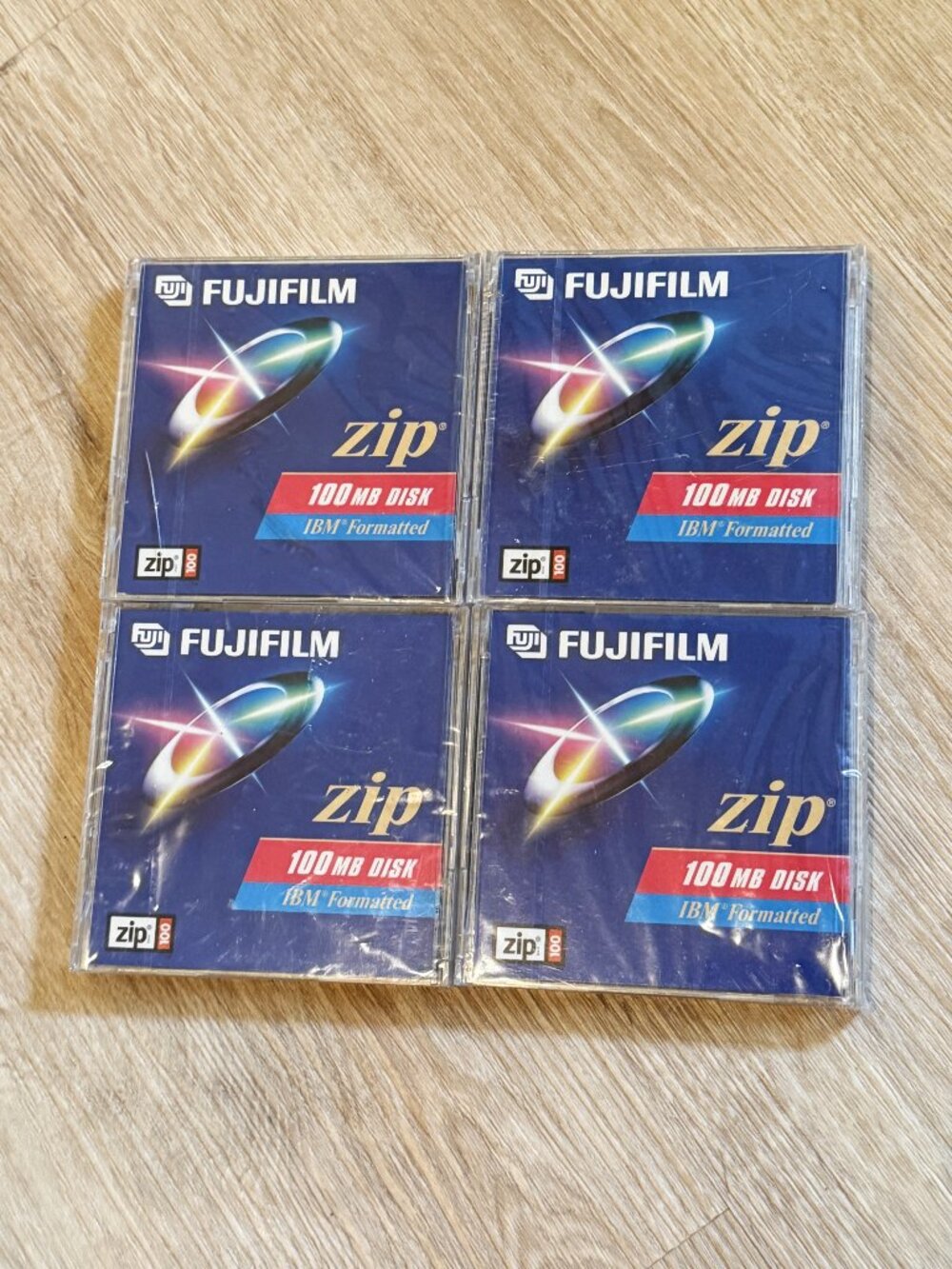 Fujifilm 100 MB Zip Disk IBM Formatted Lot of 4 NEW Data Storage 1990s Zip Drive